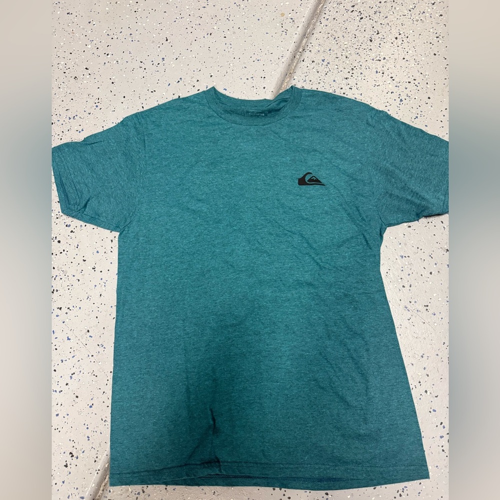 Quiksilver Teal Short Sleeve Crew Tee with Small Logo